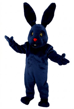 Chocolate Bunny Mascot (Thermolite) - Short fur / Navy Blue mascot costume