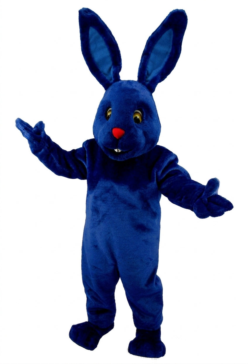Chocolate Bunny Mascot (Thermolite) - Short fur / Royal blue mascot costume