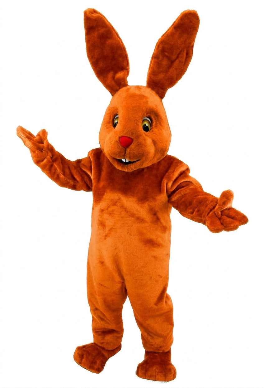 Chocolate Bunny Mascot (Thermolite) - Short fur / Tiger Orange mascot costume