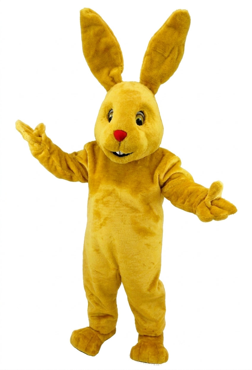 Chocolate Bunny Mascot (Thermolite) - Short fur / Yellow mascot costume