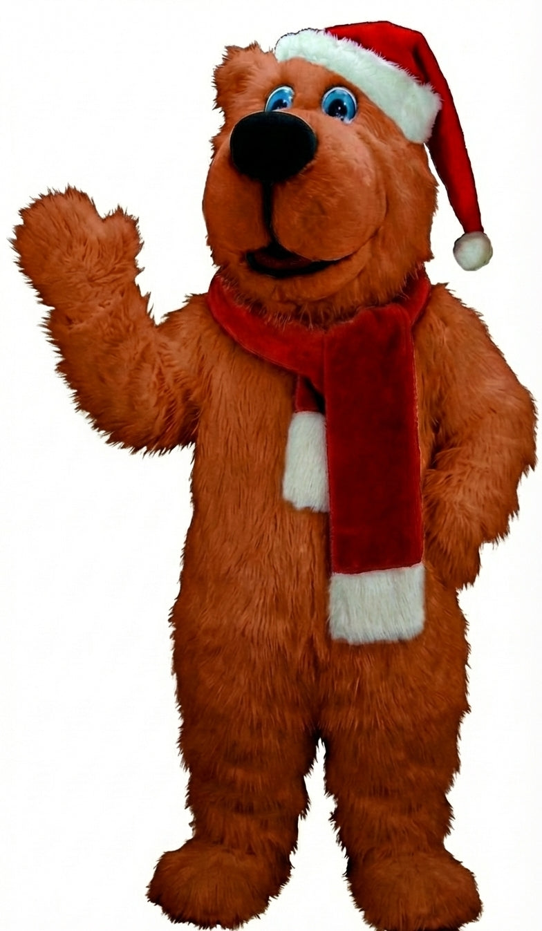 Christmas Bear Mascot (Thermolite) - Long fur / Rust mascot costume