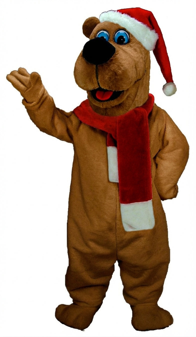 Christmas Bear Mascot (Thermolite) - Medium fur / Brown mascot costume