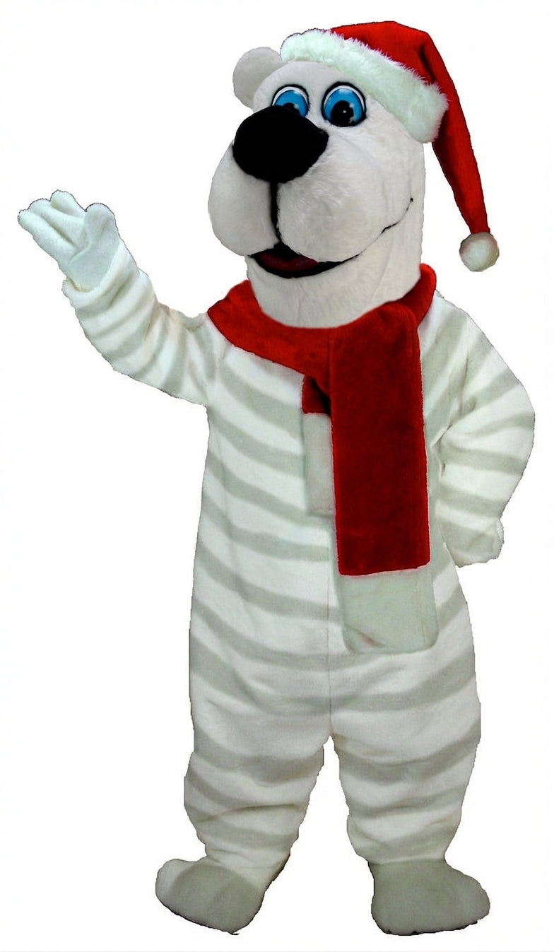 Christmas Bear Mascot (Thermolite) - Short fur / Albino Tiger mascot costume