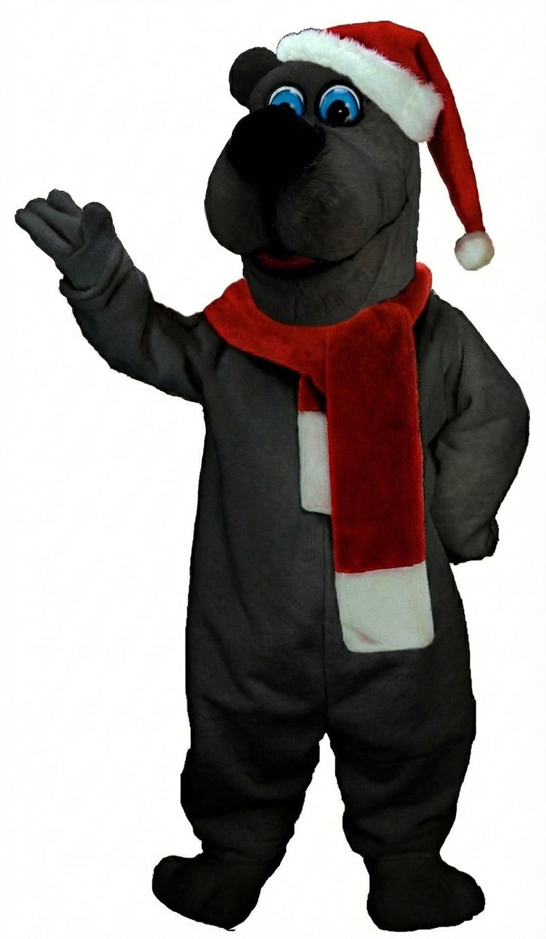 Christmas Bear Mascot (Thermolite) - Short fur / Black mascot costume