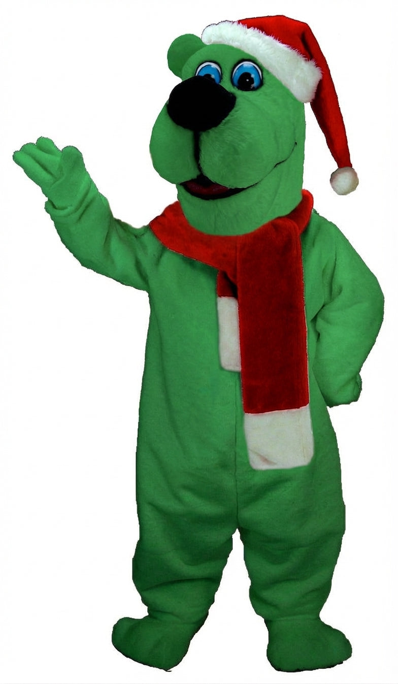 Christmas Bear Mascot (Thermolite) - Short fur / Green mascot costume