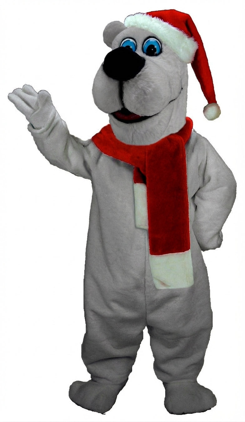 Christmas Bear Mascot (Thermolite) - Short fur / Grey mascot costume