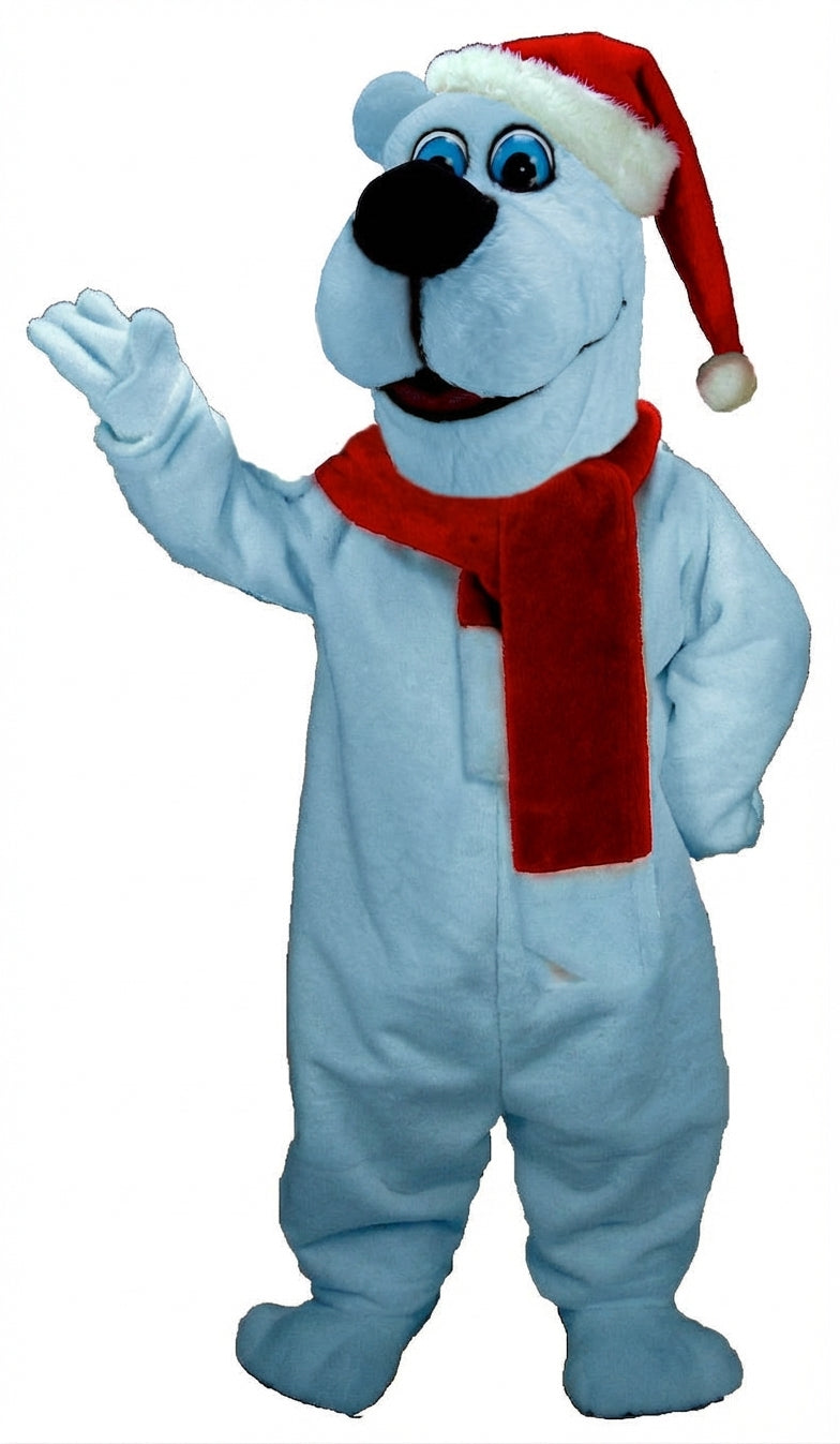 Christmas Bear Mascot (Thermolite) - Short fur / Light blue mascot costume