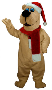 Christmas Bear Mascot (Thermolite) - Short fur / Light Brown mascot costume