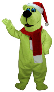 Christmas Bear Mascot (Thermolite) - Short fur / Lime mascot costume