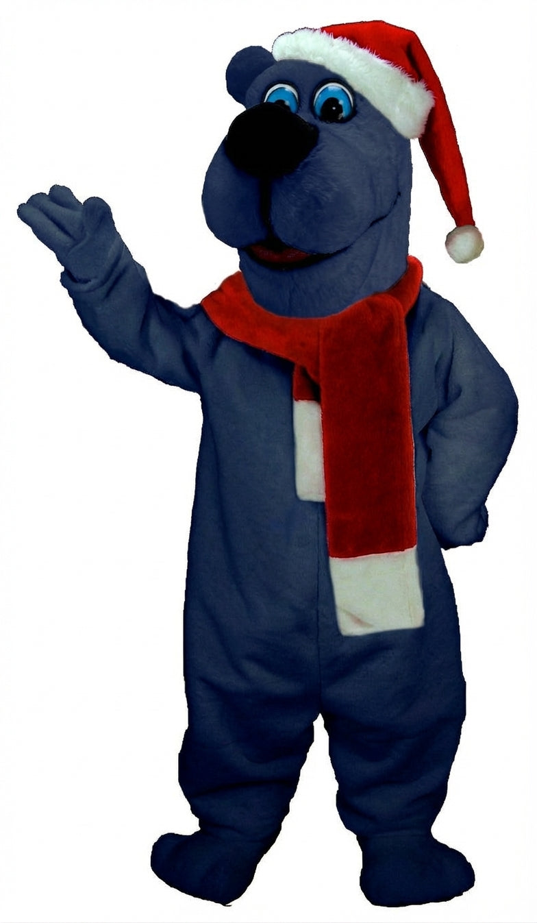 Christmas Bear Mascot (Thermolite) - Short fur / Navy Blue mascot costume