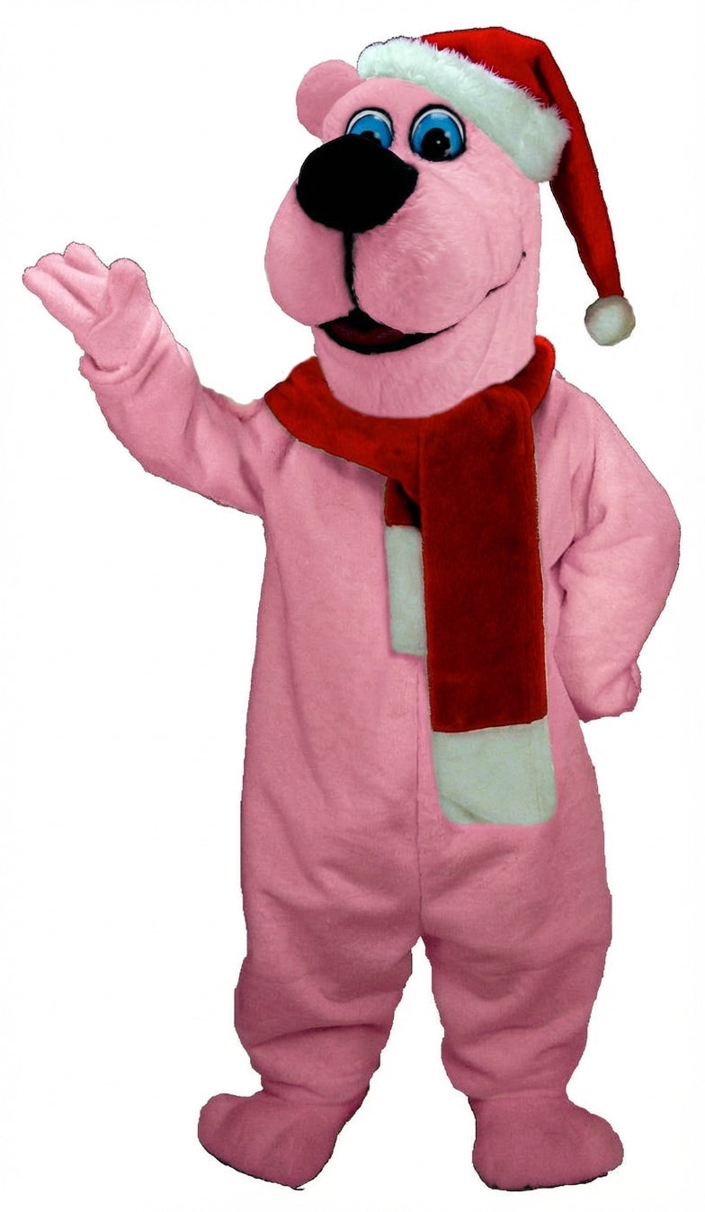 Christmas Bear Mascot (Thermolite) - Short fur / Pink mascot costume