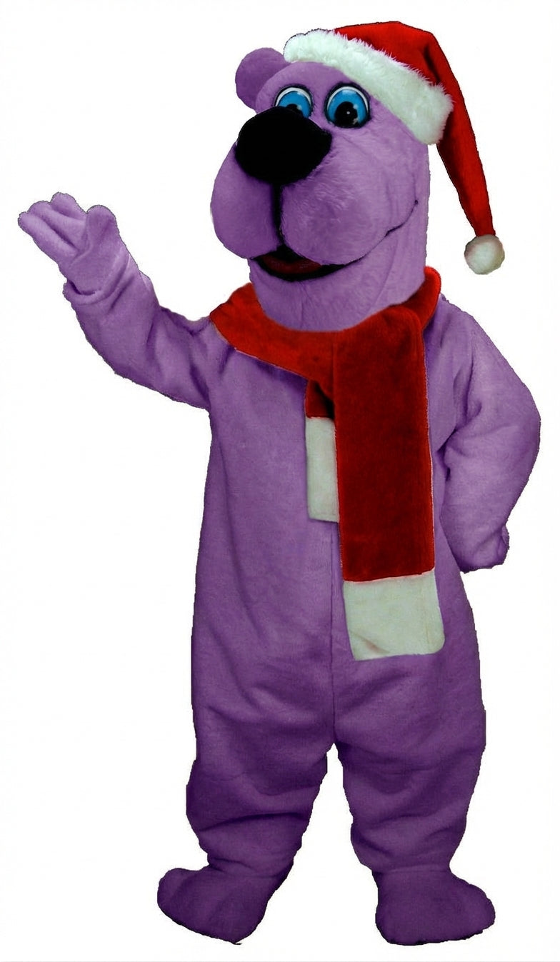 Christmas Bear Mascot (Thermolite) - Short fur / Purple mascot costume