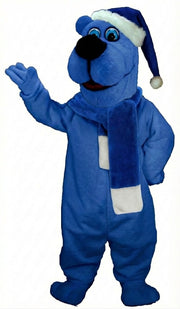 Christmas Bear Mascot (Thermolite) - Short fur / Royal blue mascot costume
