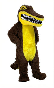 Crocodile Mascot (Thermolite) - Long fur / Dark Brown mascot costume