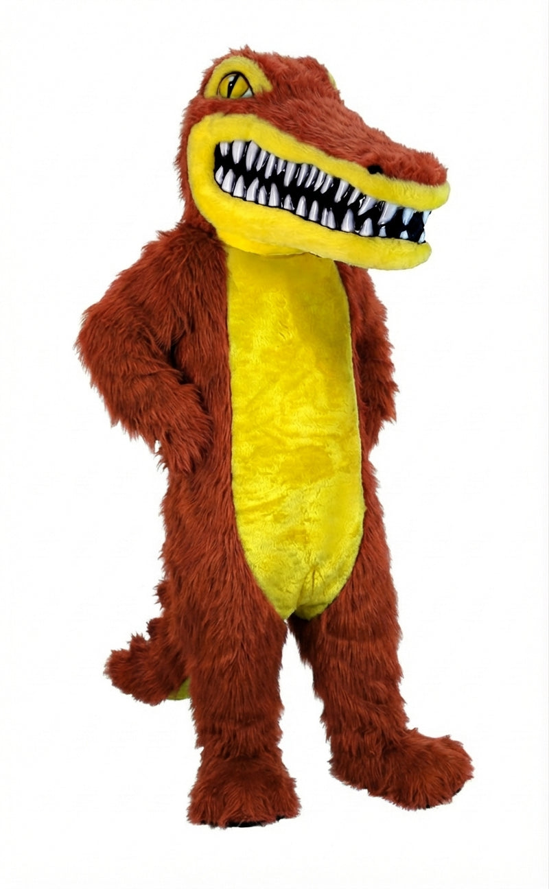 Crocodile Mascot (Thermolite) - Long fur / Rust mascot costume
