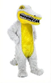 Crocodile Mascot (Thermolite) - Long fur / White mascot costume