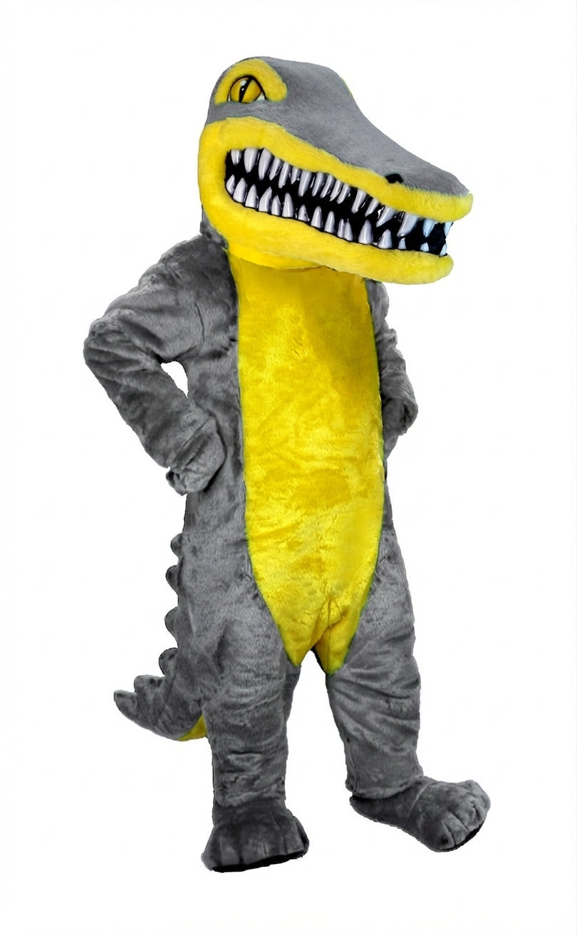 Crocodile Mascot (Thermolite) - Short fur / Grey mascot costume
