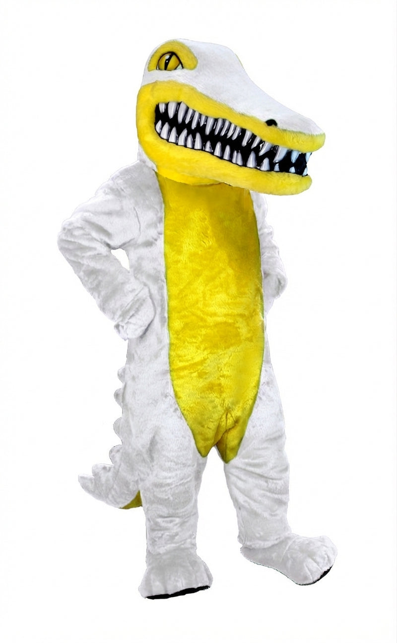 Crocodile Mascot (Thermolite) - Short fur / White mascot costume