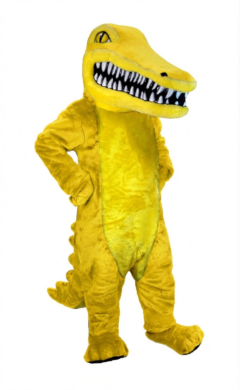 Crocodile Mascot (Thermolite) - Short fur / Yellow mascot costume
