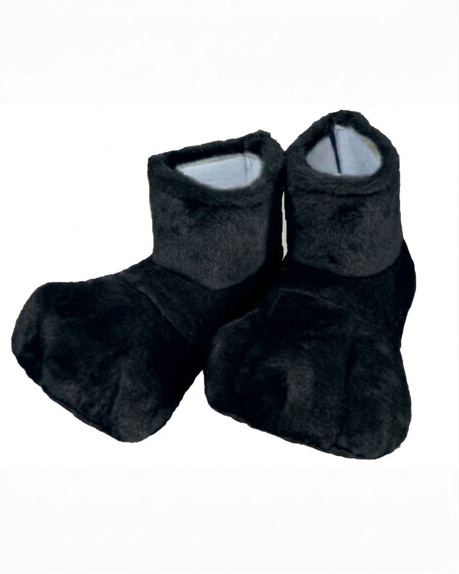 Black Deluxe Mascot Feet - plush mascot costume shoe covers | The Mascot Store