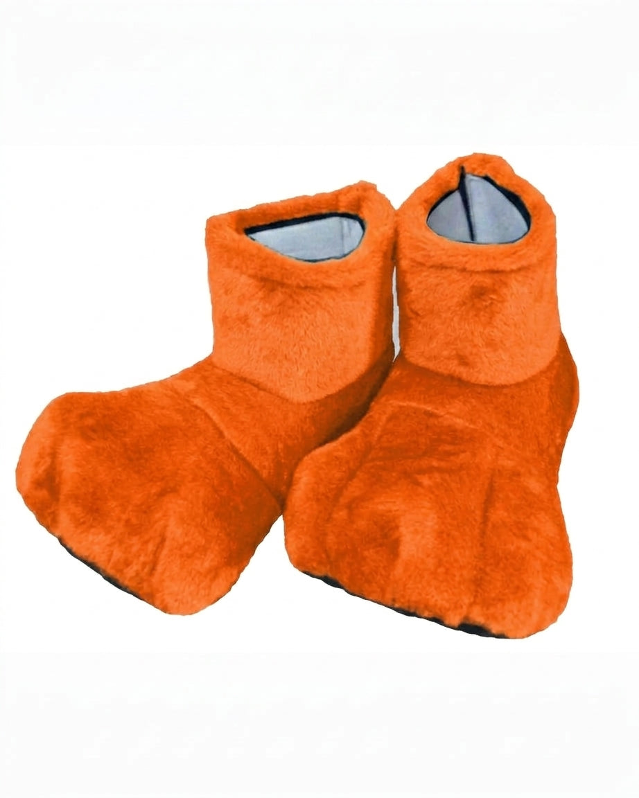 Bright Orange Deluxe Mascot Feet - plush mascot costume shoe covers | The Mascot Store