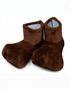 Chocolate Brown Deluxe Mascot Feet - plush mascot costume shoe covers | The Mascot Store
