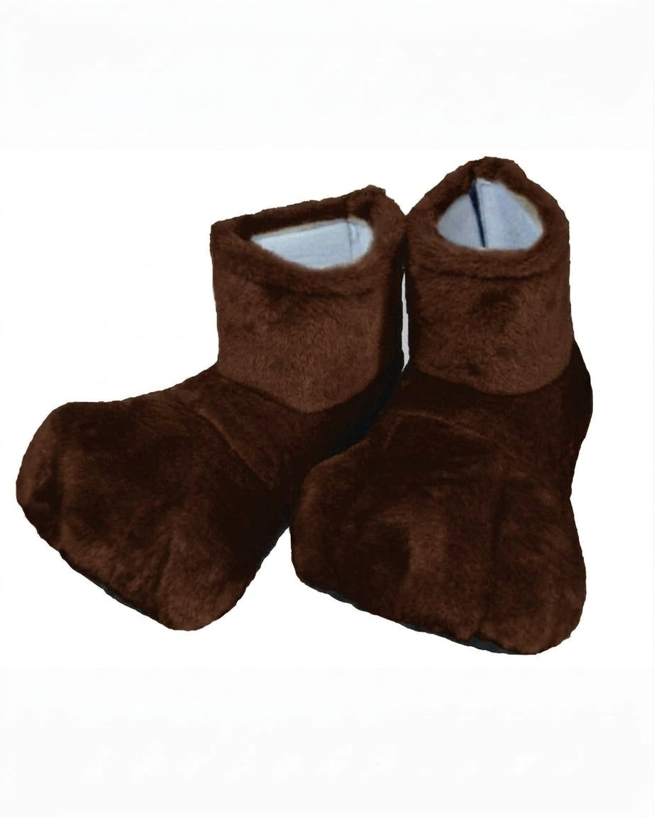 Dark Brown Deluxe Mascot Feet - plush mascot costume shoe covers | The Mascot Store