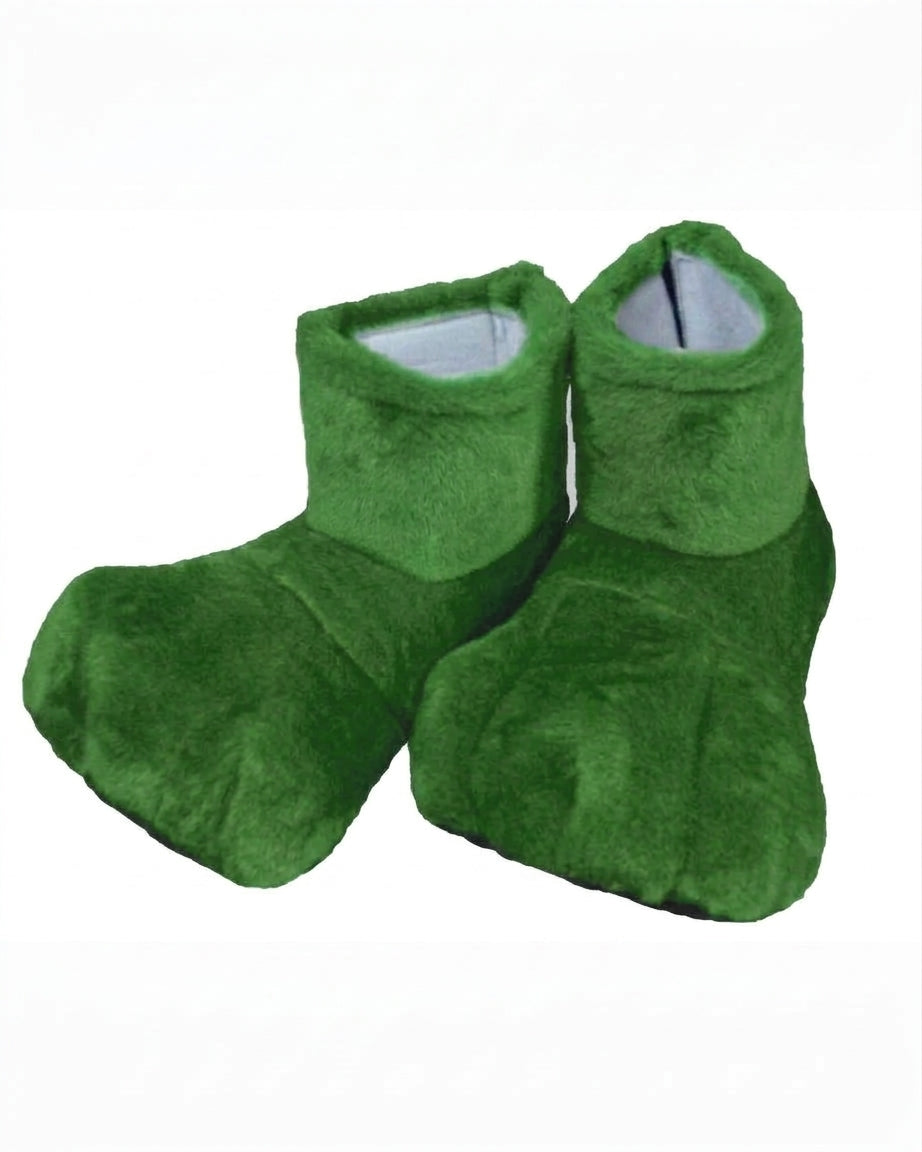 Green Deluxe Mascot Feet - plush mascot costume shoe covers | The Mascot Store