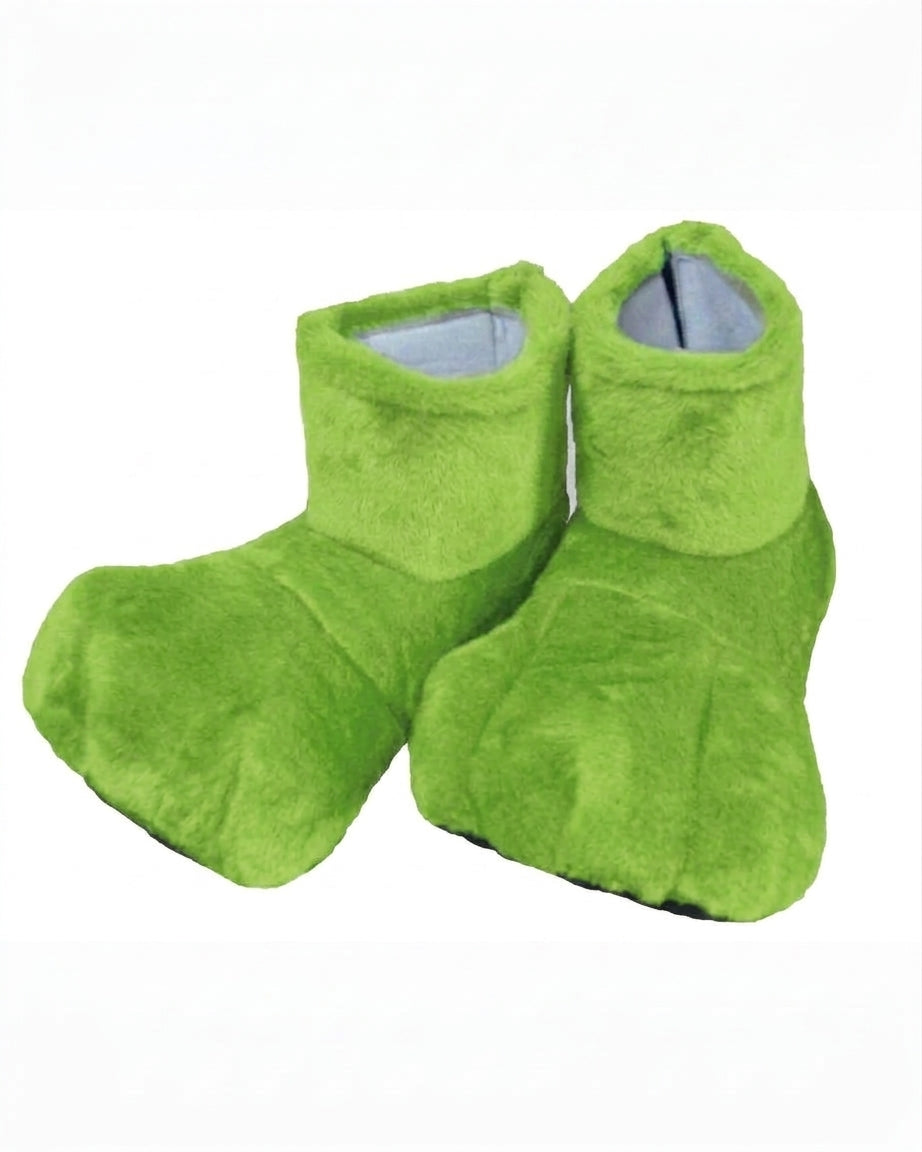 Lime Deluxe Mascot Feet - plush mascot costume shoe covers | The Mascot Store