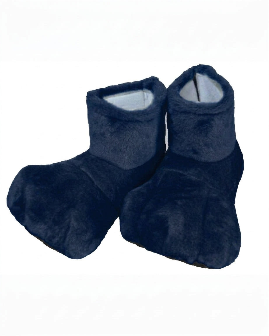 Navy Blue Deluxe Mascot Feet - plush mascot costume shoe covers | The Mascot Store