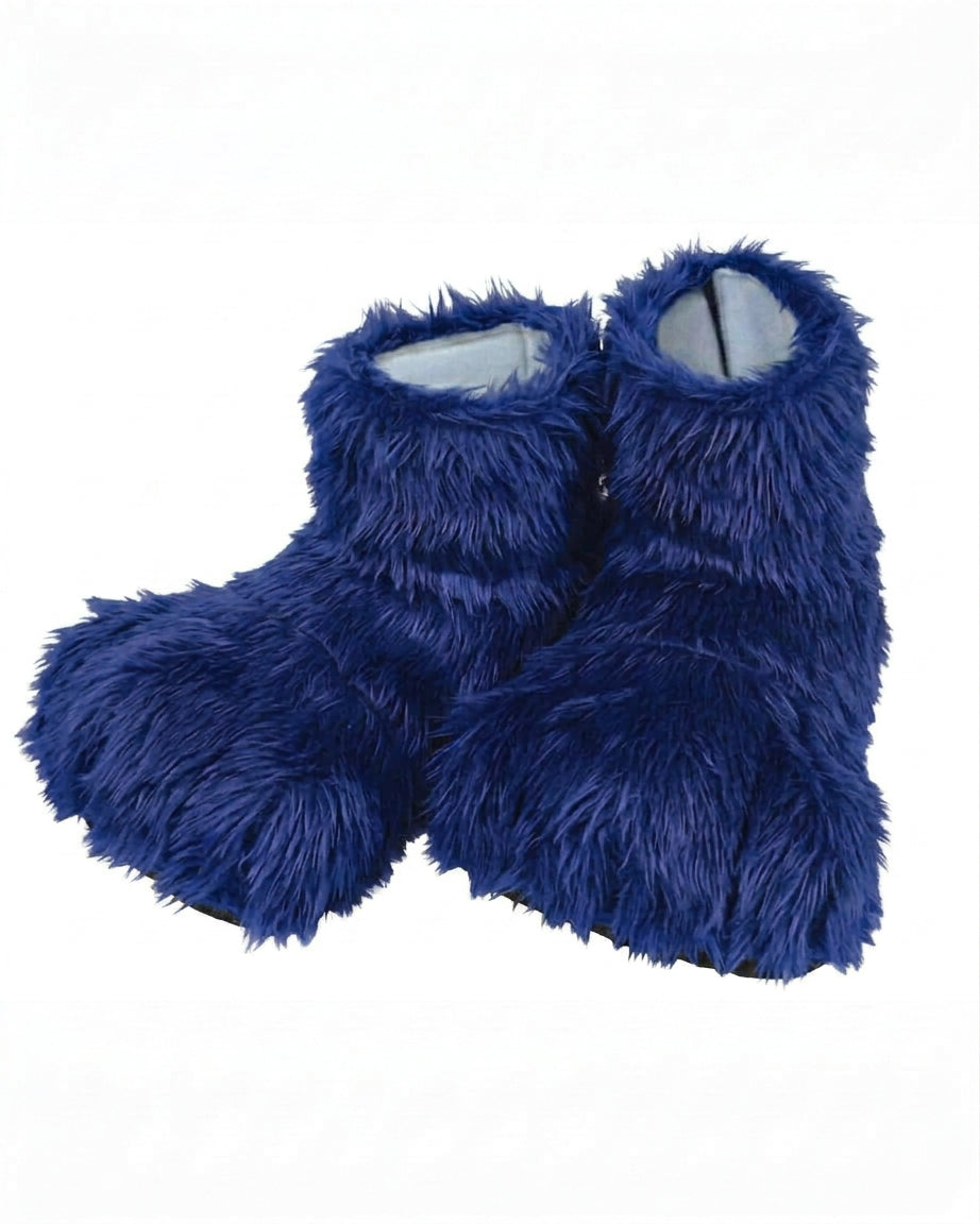 Royal Blue Deluxe Mascot Feet - plush mascot costume shoe covers | The Mascot Store