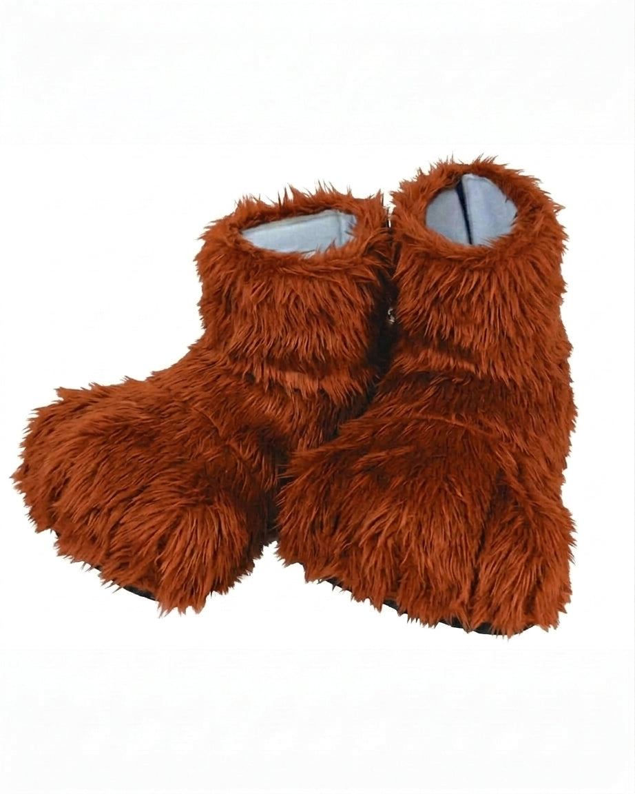 Rust Deluxe Mascot Feet - plush mascot costume shoe covers | The Mascot Store