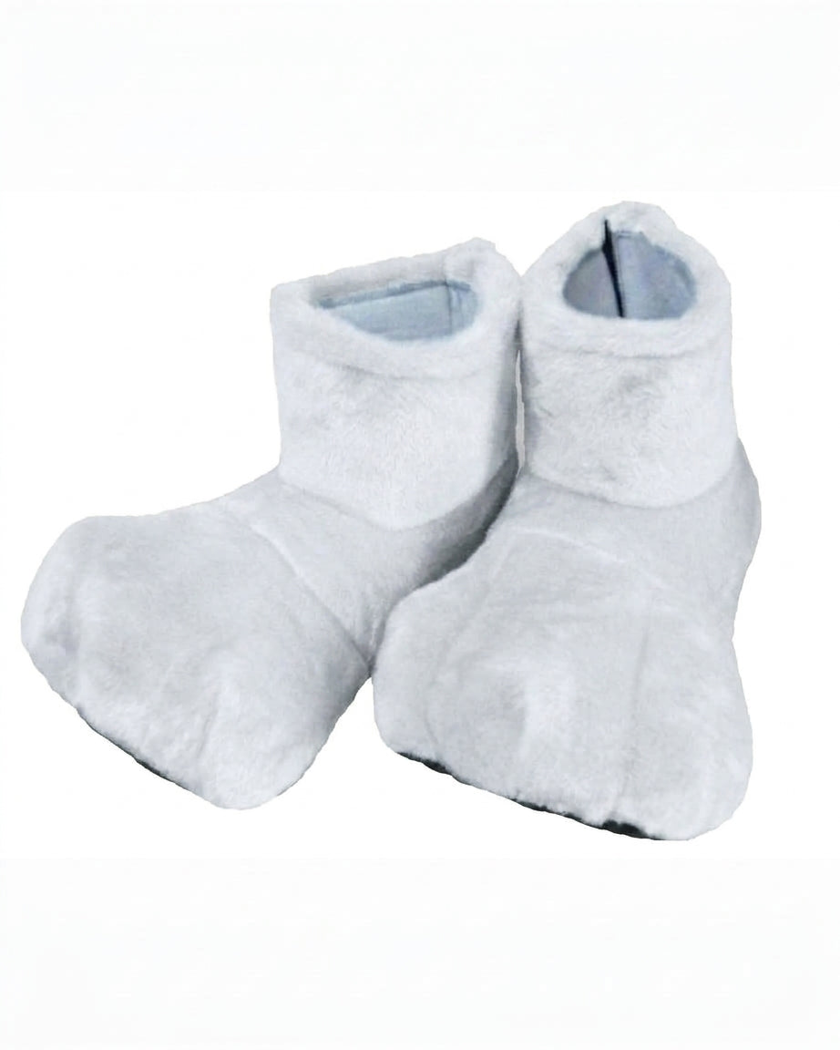 White Deluxe Mascot Feet - plush mascot costume shoe covers | The Mascot Store