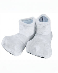 White Deluxe Mascot Feet - plush mascot costume shoe covers | The Mascot Store