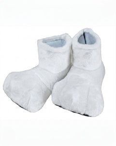 White Deluxe Mascot Feet - plush mascot costume shoe covers | The Mascot Store