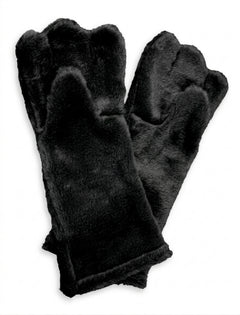 Black Deluxe Mascot Mitts - plush mascot costume gloves | The Mascot Store