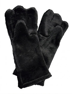 Black Deluxe Mascot Mitts - plush mascot costume gloves | The Mascot Store