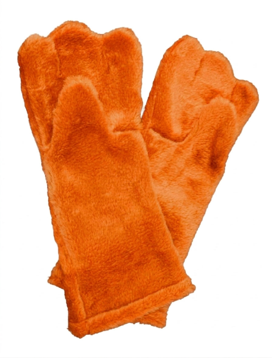 Bright Orange Deluxe Mascot Mitts - plush mascot costume gloves | The Mascot Store
