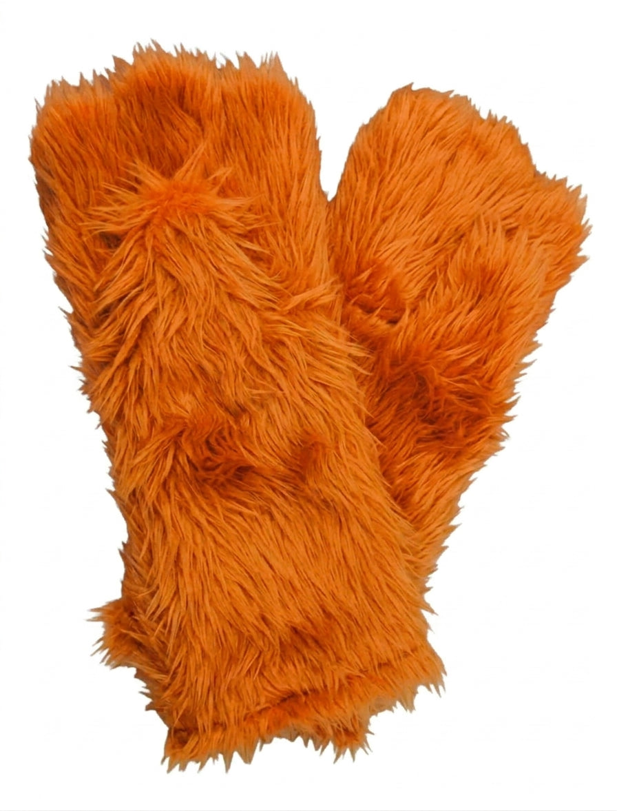 Bright Orange Deluxe Mascot Mitts - plush mascot costume gloves | The Mascot Store