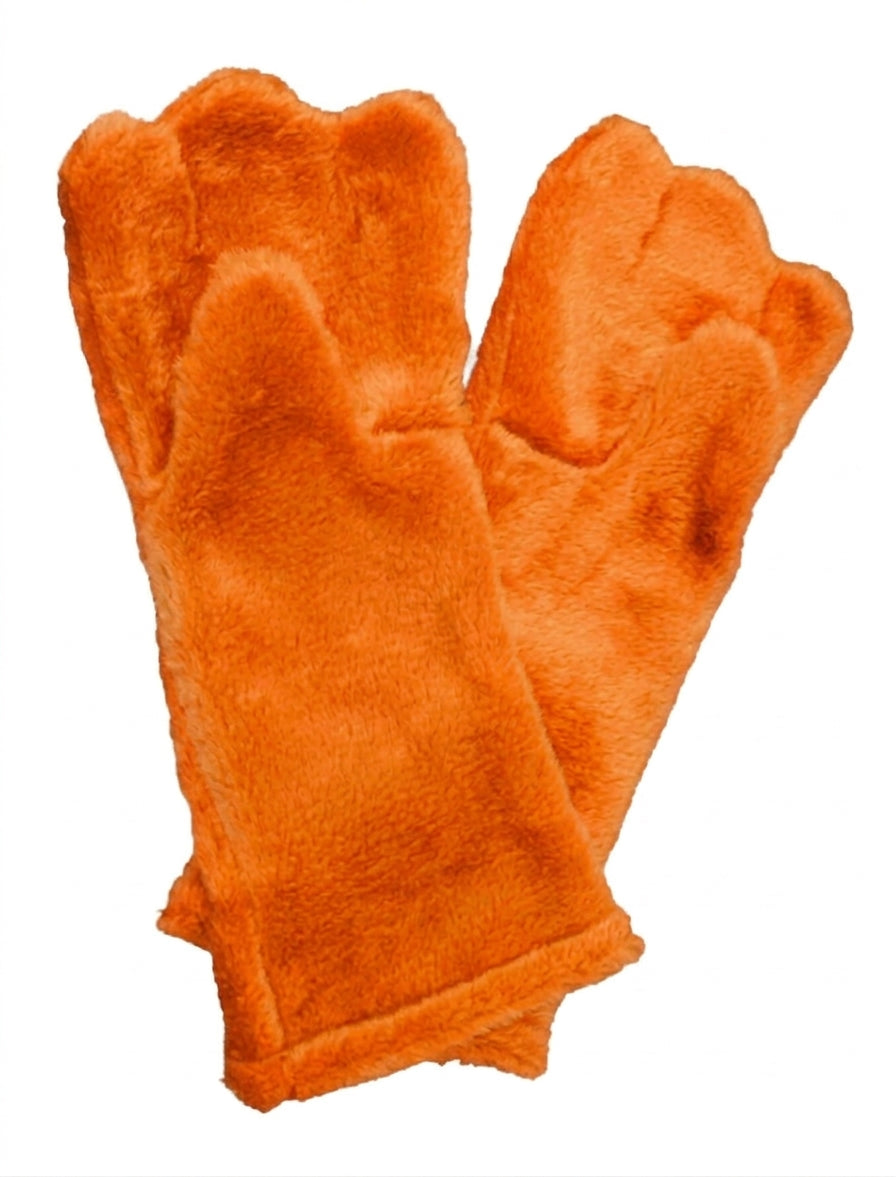 Bright Orange Deluxe Mascot Mitts - plush mascot costume gloves | The Mascot Store
