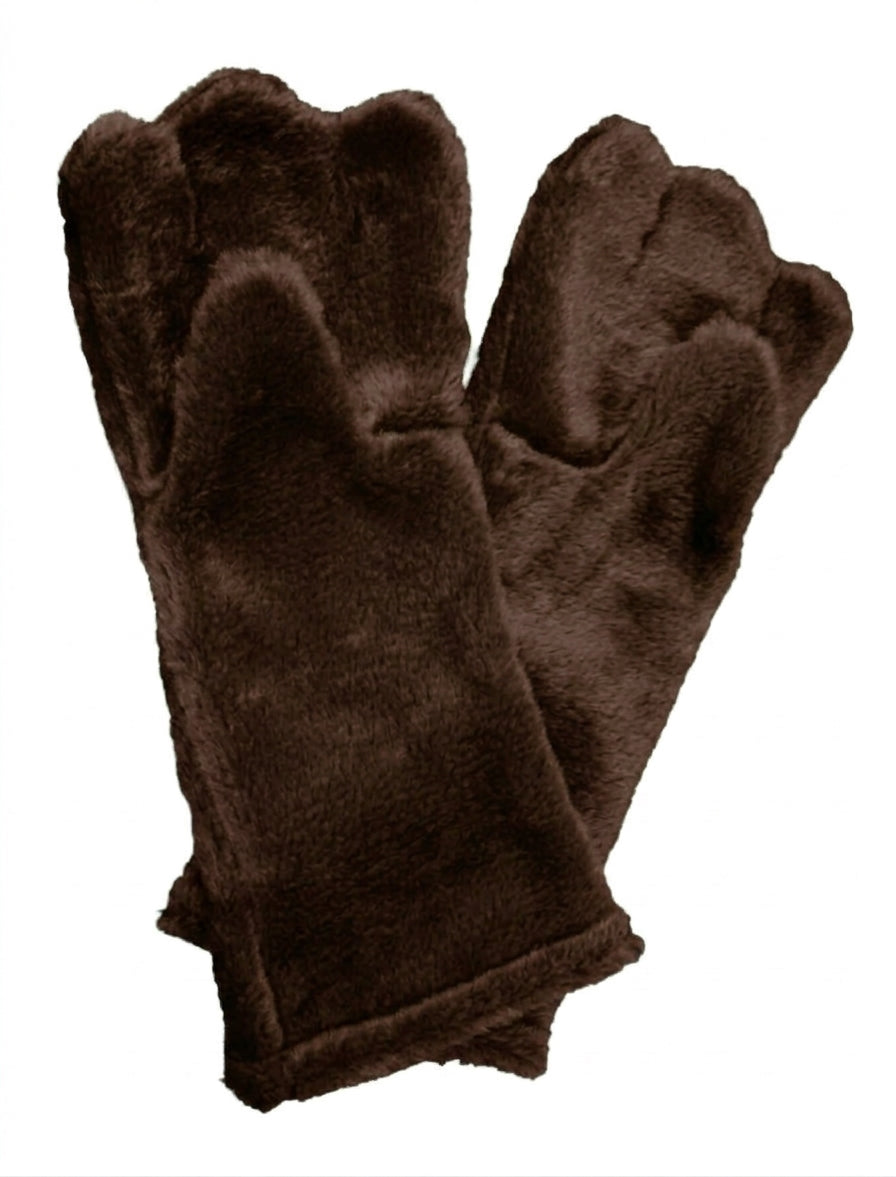 Dark Brown Deluxe Mascot Mitts - plush mascot costume gloves | The Mascot Store