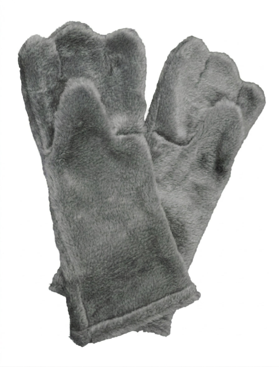 Grey Deluxe Mascot Mitts - plush mascot costume gloves | The Mascot Store