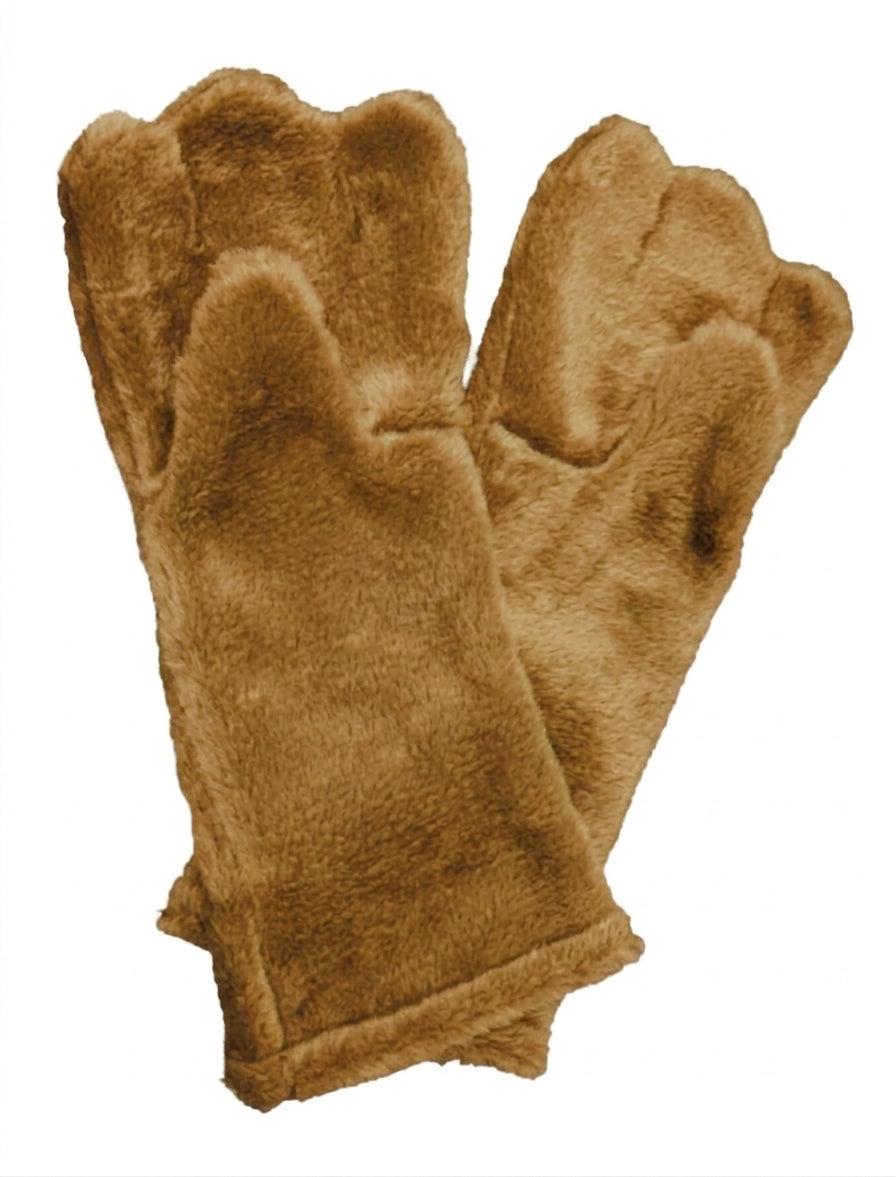 Light Brown Deluxe Mascot Mitts - plush mascot costume gloves | The Mascot Store