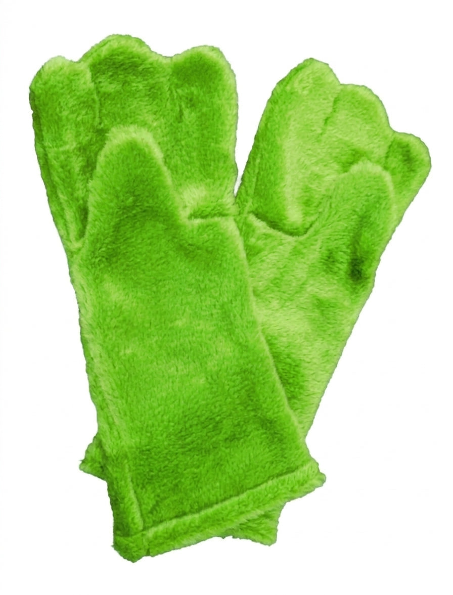 Lime Deluxe Mascot Mitts - plush mascot costume gloves | The Mascot Store