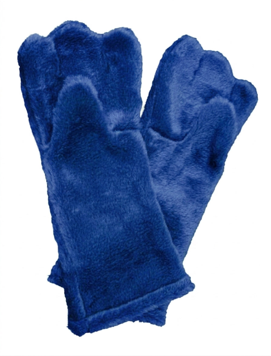 Royal blue Deluxe Mascot Mitts - plush mascot costume gloves | The Mascot Store