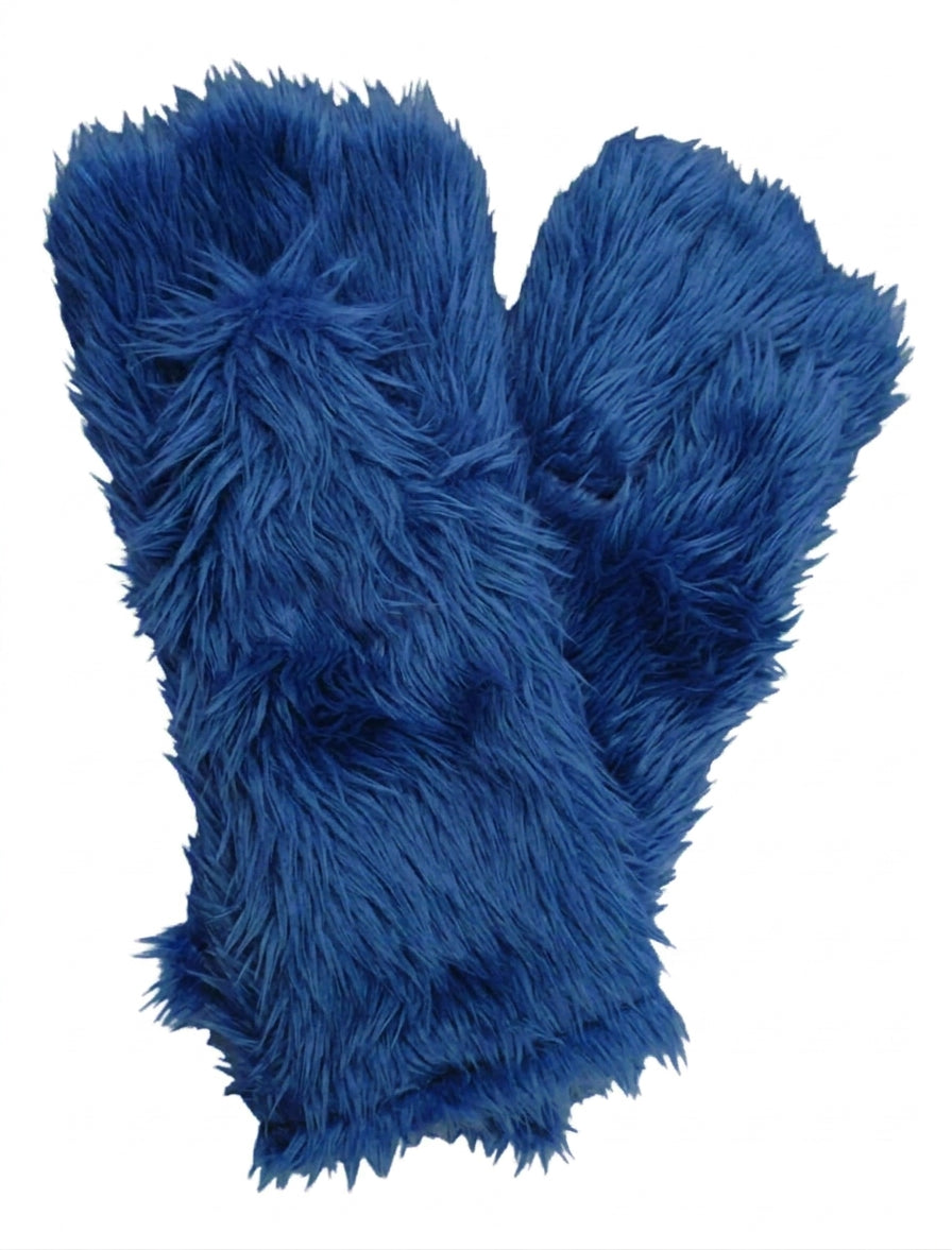 Royal Blue Deluxe Mascot Mitts - plush mascot costume gloves | The Mascot Store