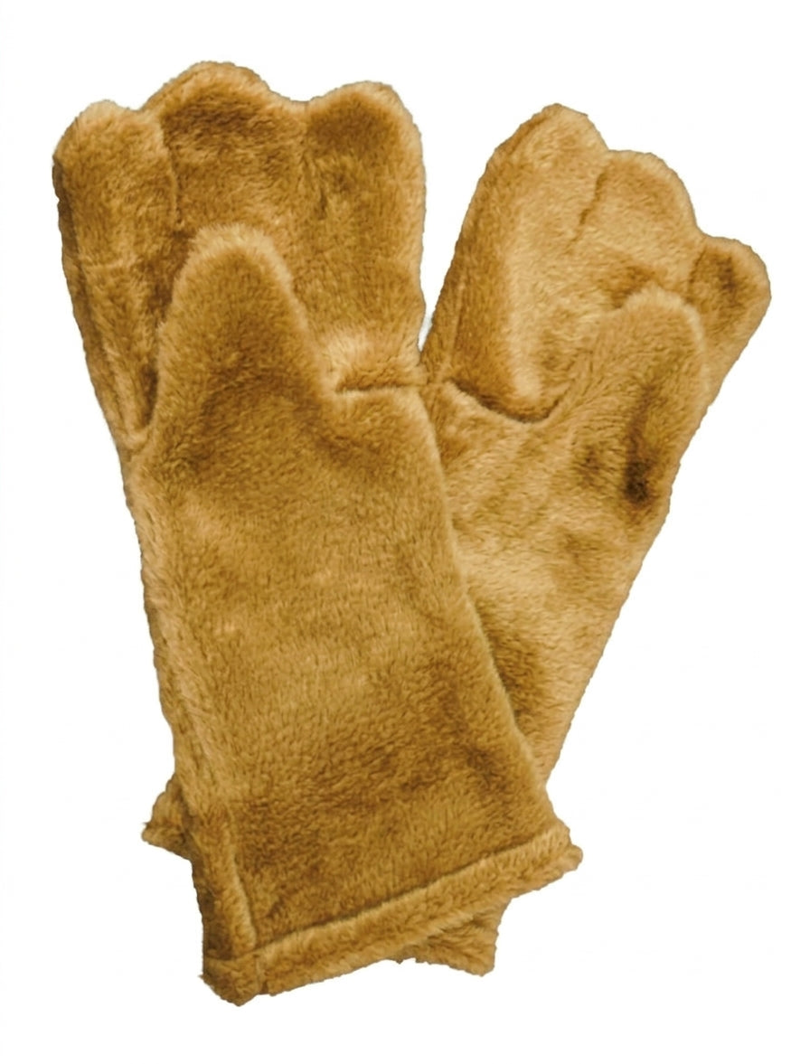 Tan Deluxe Mascot Mitts - plush mascot costume gloves | The Mascot Store