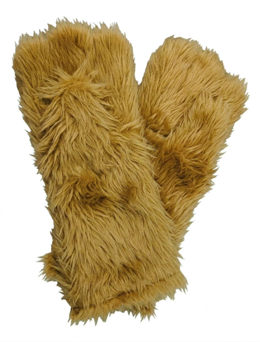 Tan Deluxe Mascot Mitts - plush mascot costume gloves | The Mascot Store