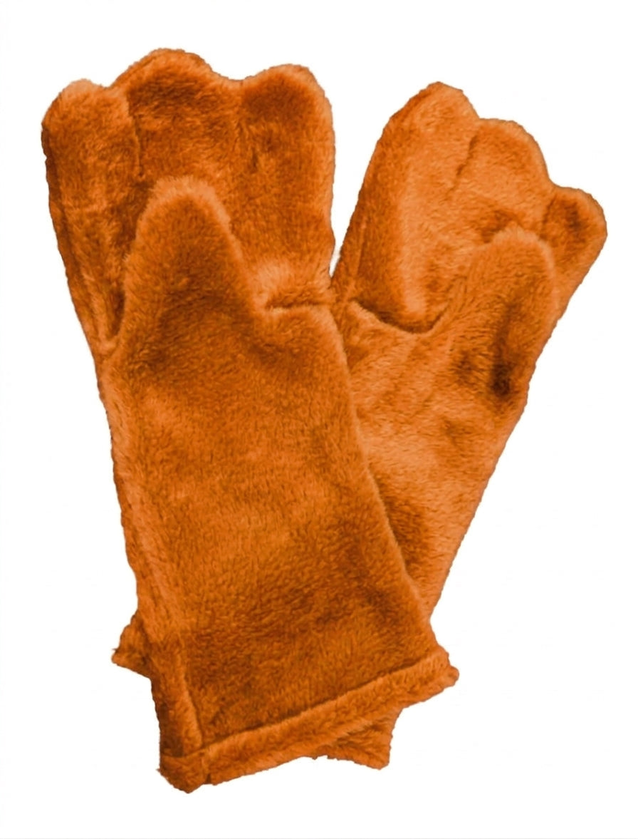 Tiger Orange Deluxe Mascot Mitts - plush mascot costume gloves | The Mascot Store