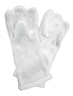 White Deluxe Mascot Mitts - plush mascot costume gloves | The Mascot Store